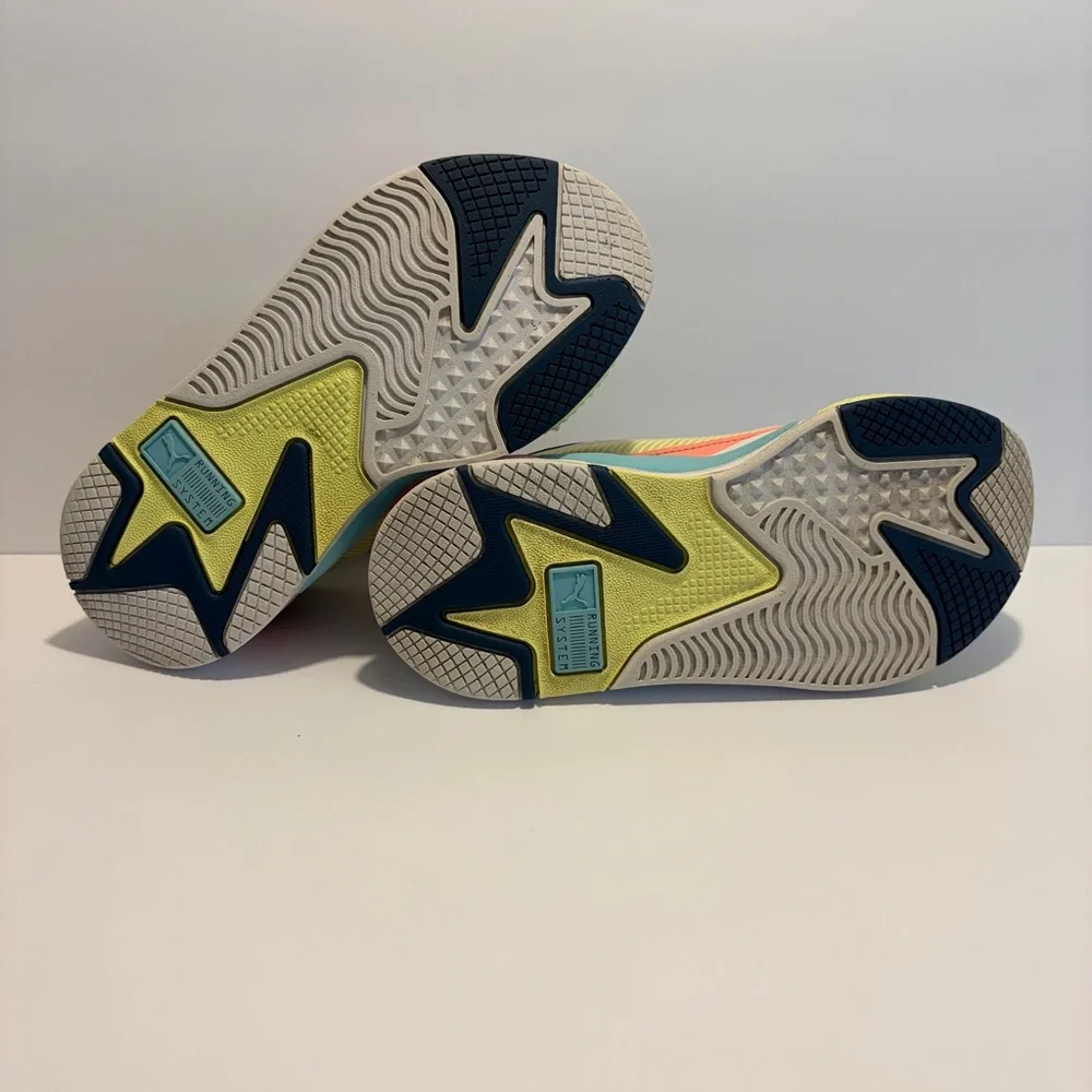 Puma RS-X Core JR Junior White-Dark Denim-Gulf Stream Free - Picture 9 of 11